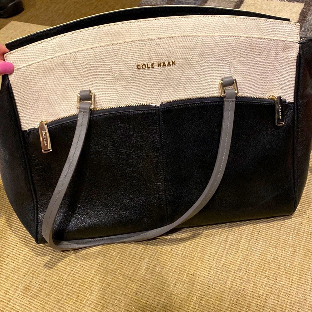 Cole Haan black, white and grey purse!